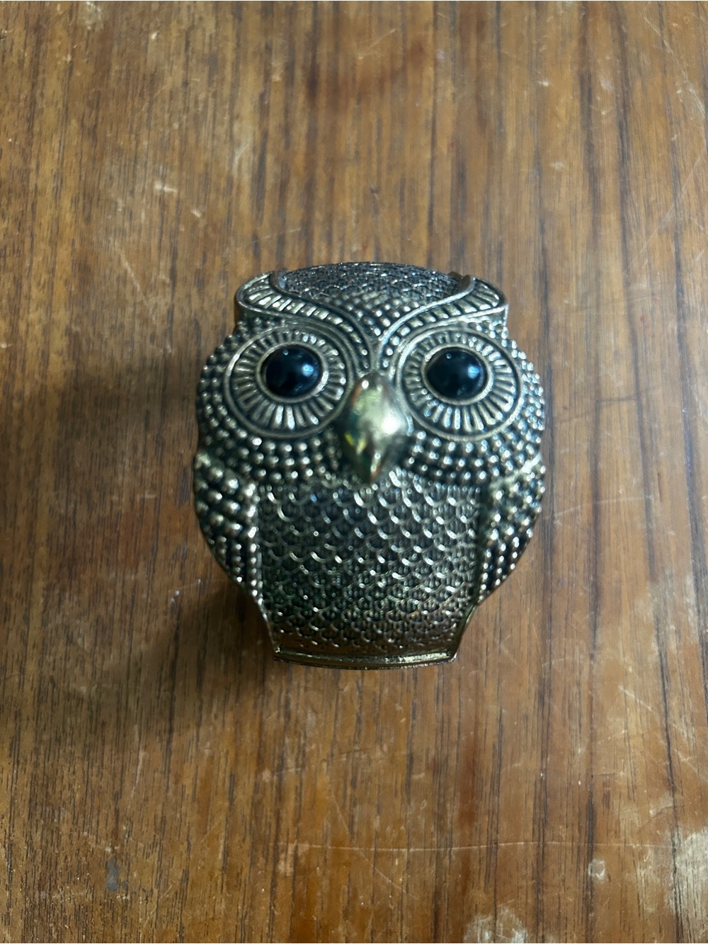 Brass-Tone Owl Decorative Accent bangle